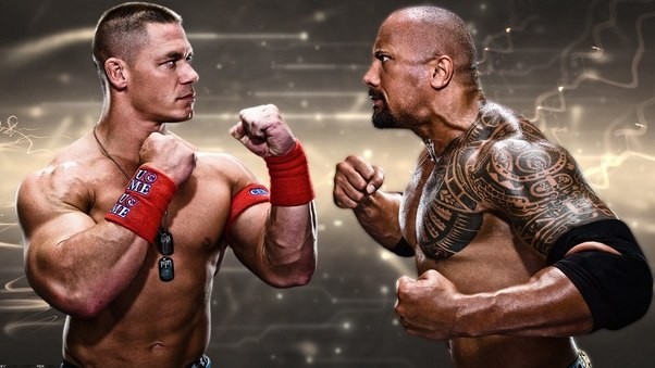 rock vs john cena